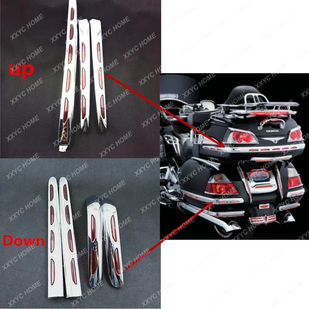 

Motorcycle Fairing Lens Trunk Moldings Saddlebag Tail Box Decoration For Honda Goldwing GL 1800 GL1800 2001-2011 High Quality