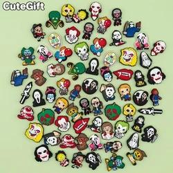 Random Horror Movies PVC Shoes Charms para mulheres e homens, decorações de sapatos vintage, alças para crianças, Tamanço, fivelas, pulseiras