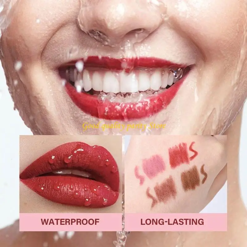 M4YA 4 pezzi Liner Liner Pastes Matte Lip Lipstick Liner Pencil Set Waterproof Lipstick Makeup Forniture per donne e ragazze