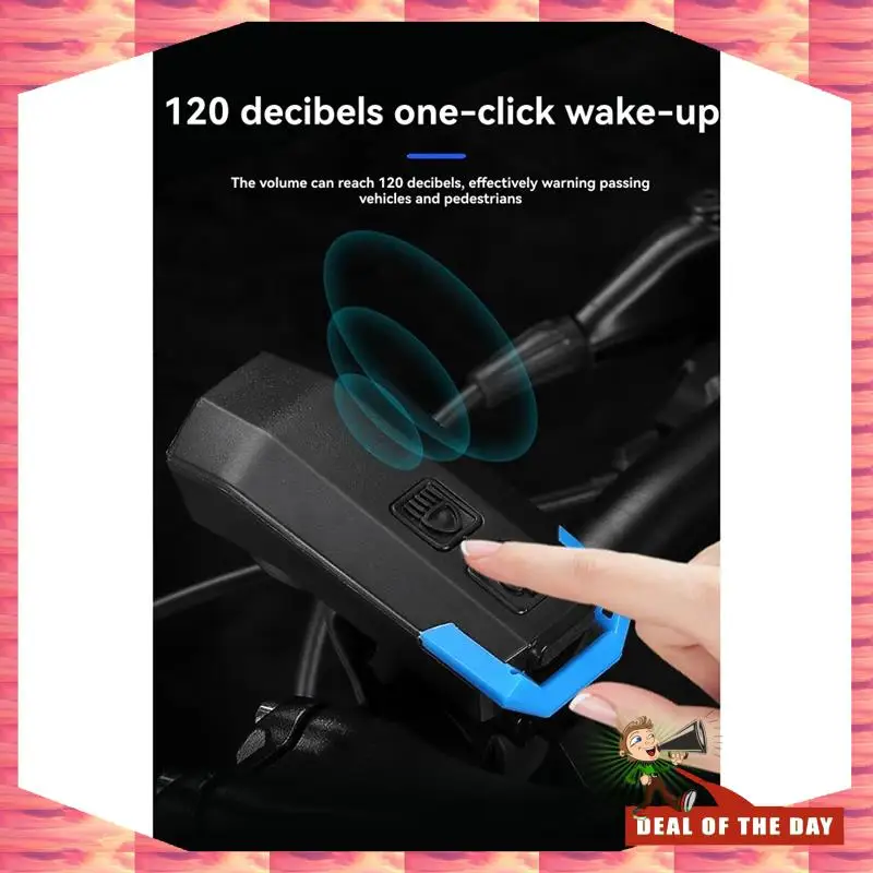 24-Hour Delivery Bicycle Lights USB Charging Horn Lights Night Riding Lighting Mountain Bike Headlights Cycling Equipment