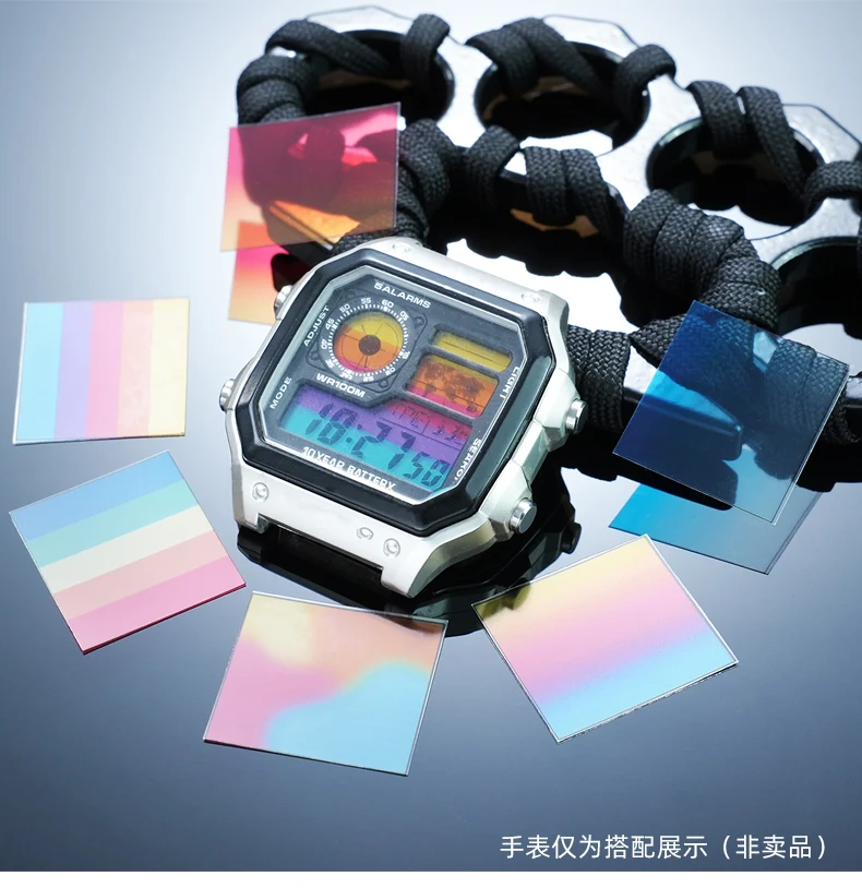 AE1200 AE1300 WS-1600 Color Display Film Sticker DIY Ins Style Screen Color Changing Filter Sticker For Casio AE-1200WH Watch view 3