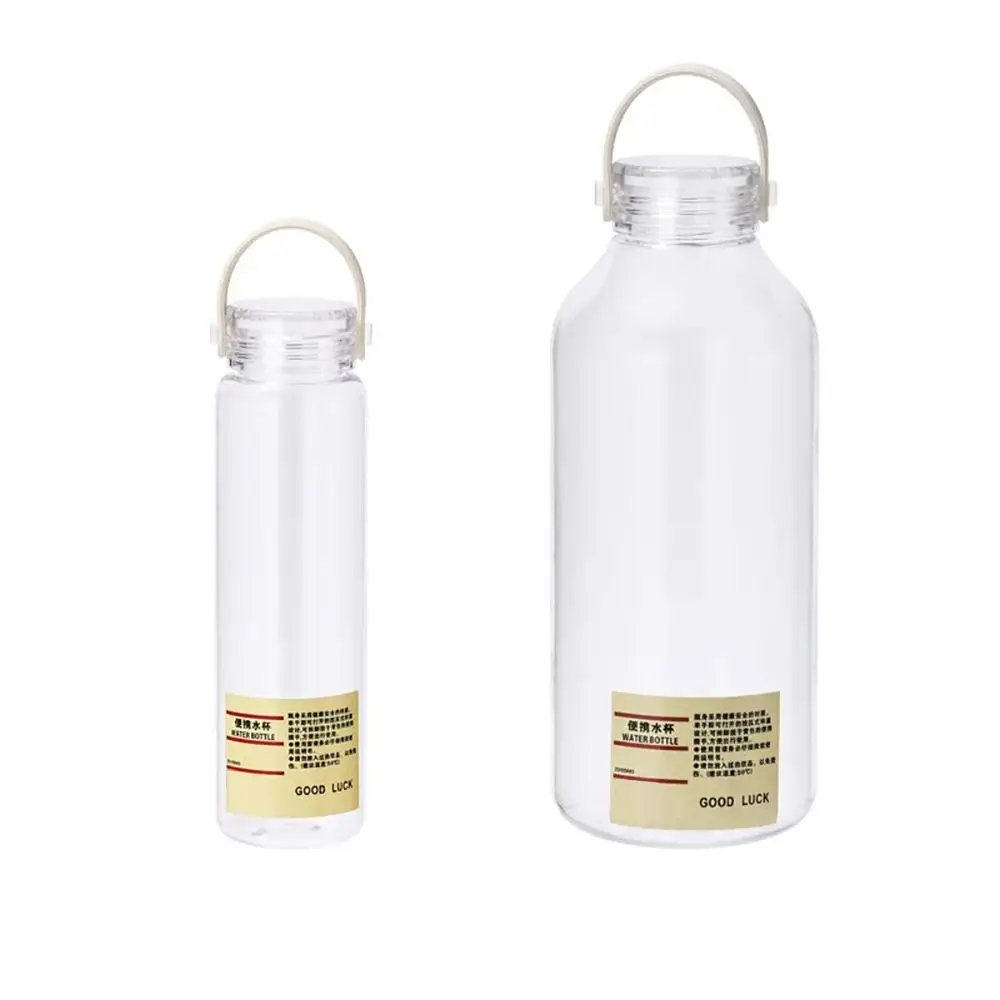 1 pz studenti durevoli tazza d'acqua in plastica semplice 400 ml/1 l tazza sportiva di grande capacità trasparente con testo tazza portatile