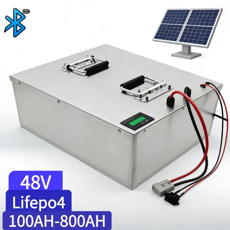 Integrated Smart BMS 48V LiFePO4 Rechargeable Energy Storage Unit 100Ah-1100Ah, Constant 4KW-9KW Output For Independent Off-Grid