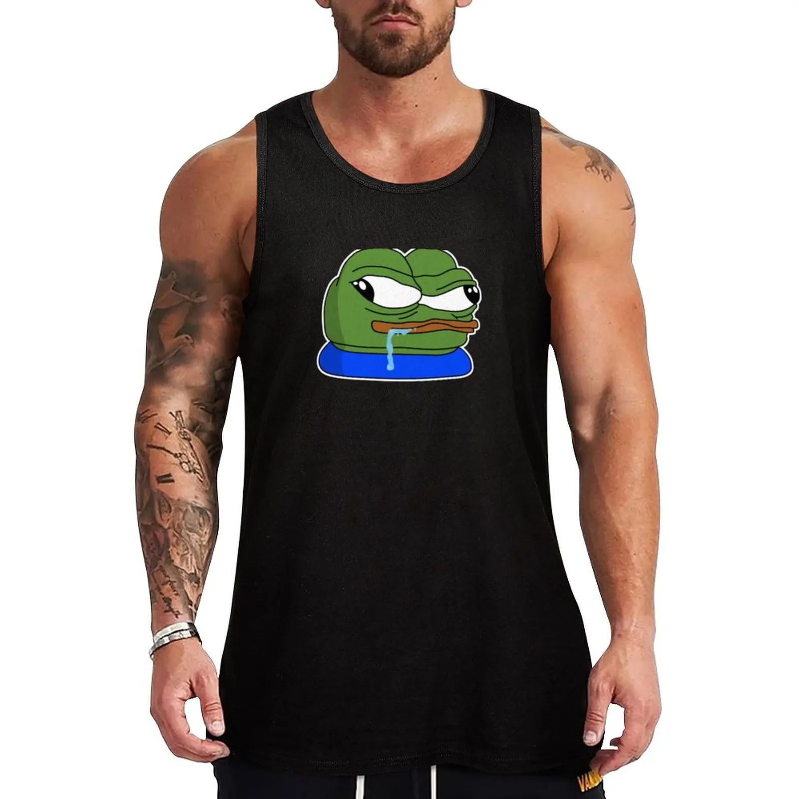 

FeelsSpecialMan - White Outline Tank Top quick-drying t-shirt Men's clothing anime t-shirts
