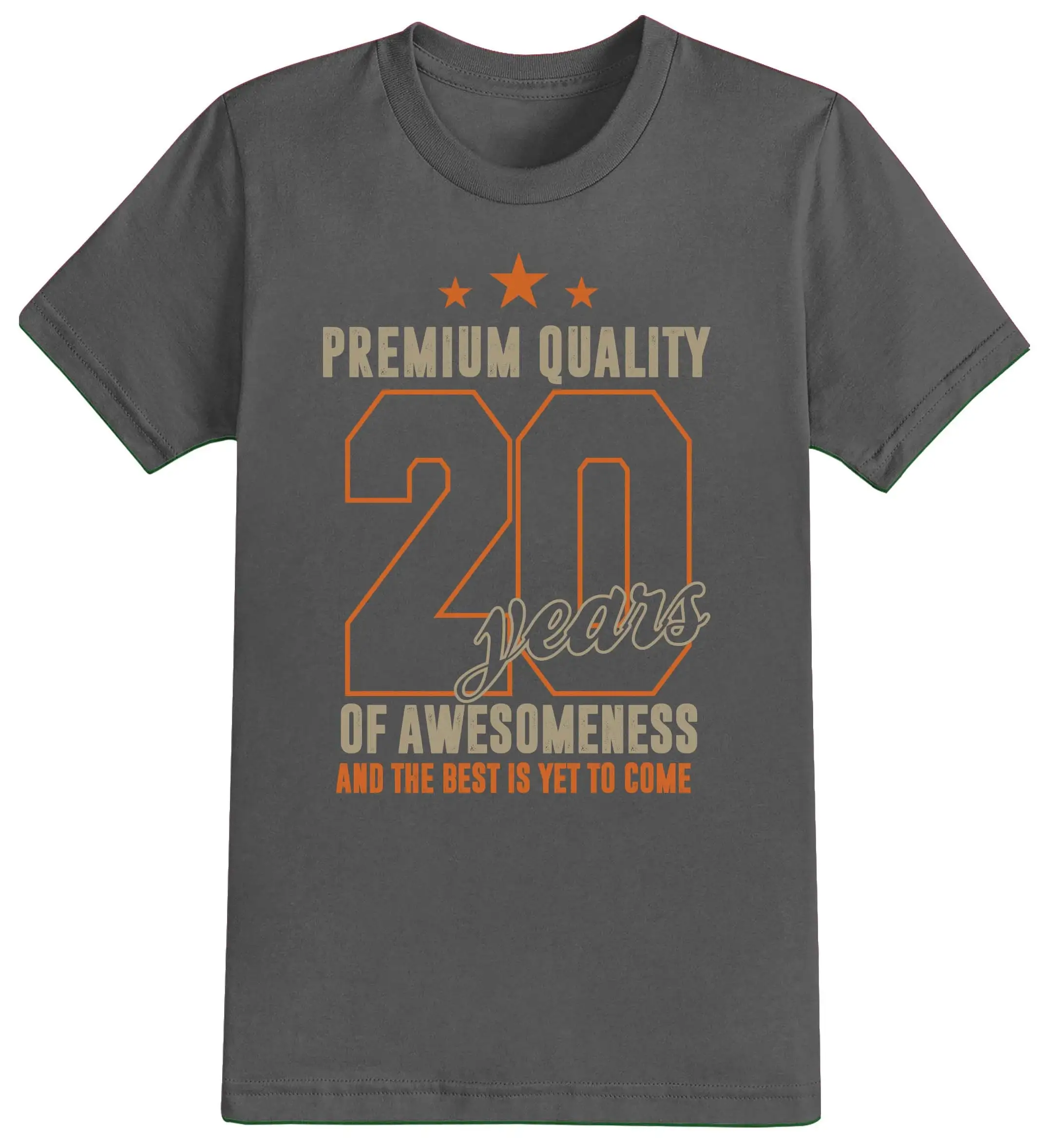 Premium Quality 20 Years of awesomeness style print Birthday funny printed T Shirt celebration gift idea