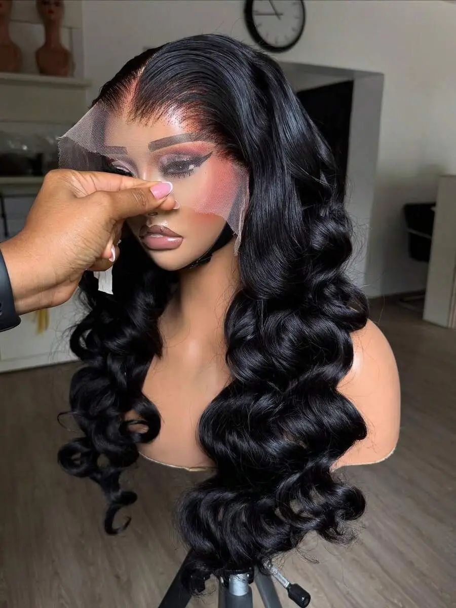 30 34 Zoll 13x6 HD Transparente Lace Frontal Perücken Body Wave 100% Echthaar Perücken für Frauen 5x5 Klebefreie Perücken Ohne Kleber Jungfrauenhaar