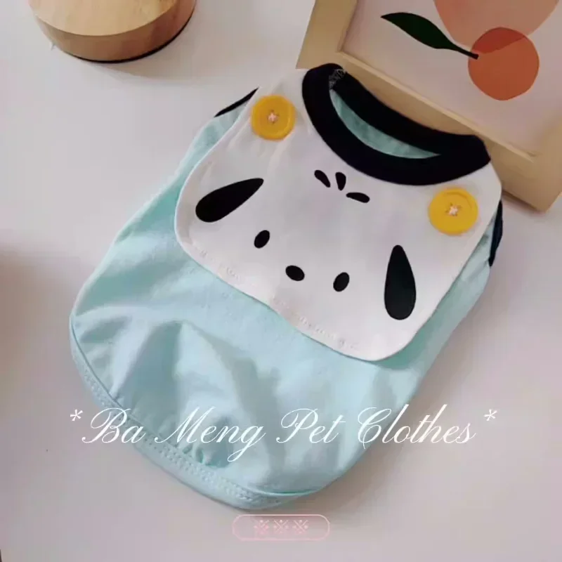 New Kawaii Sanrio Pochacco Pet Vest Girl Heart Summer Thin Breathable Cute Dog Clothes Teddy Bichon Small Dog Camisole Gifts