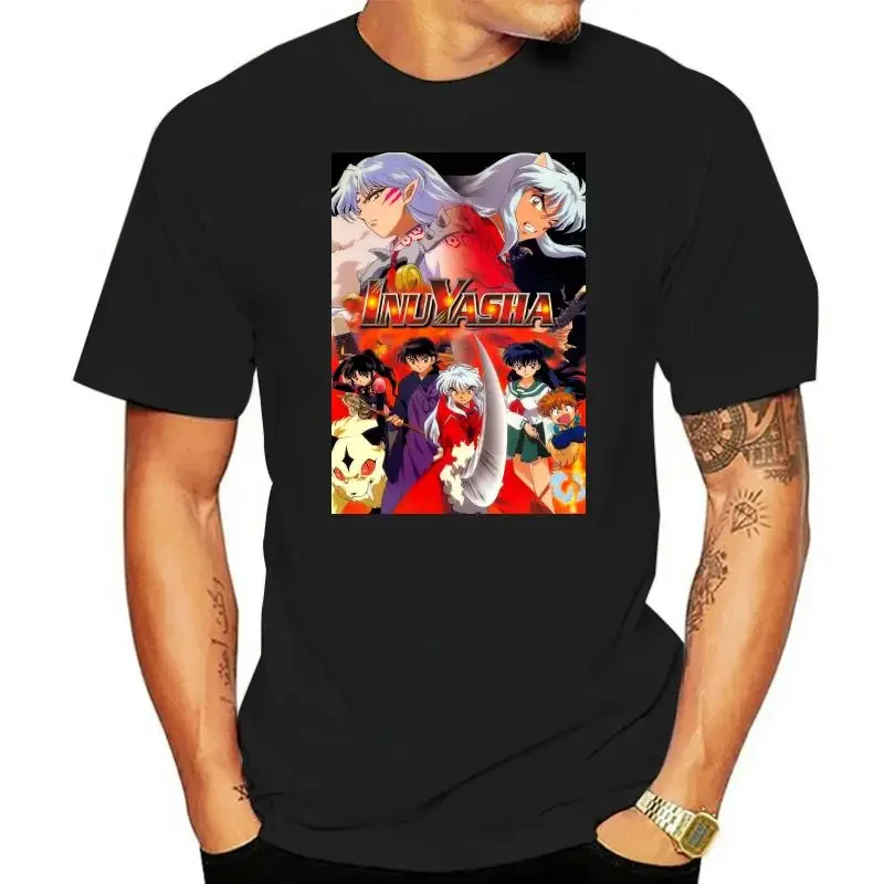 Summer harajuku custom heavyweight Informal New Arrival New Inuyasha Anime Tv Show Poster Men'S Size S-5Xl Tops Tee Tee Shirt