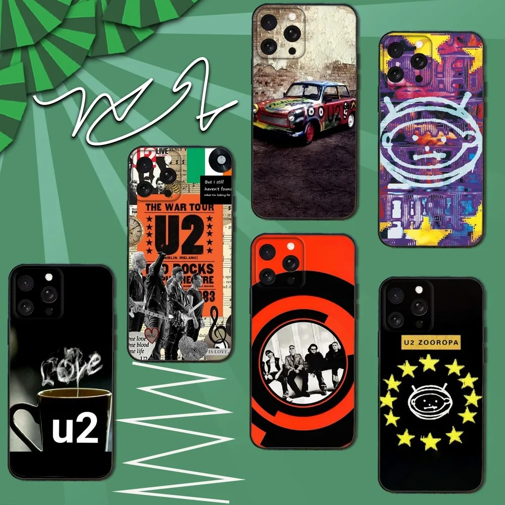 

The Car U-U2 Band Phone Case For iPhone 16e,16,15,14,13,12,11,Pro,X,XS,Max,XR,Plus,Mini Soft Black Cover