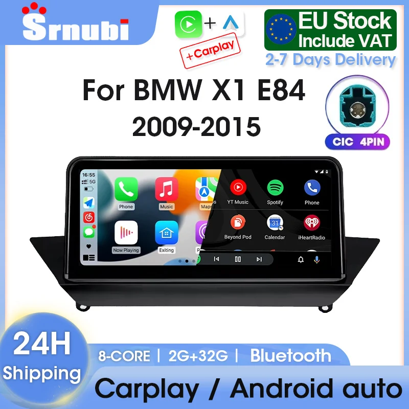 Srnubi pour BMW X1 E84 2009-2012 2013 2015 CIC, systèmes intelligents de voiture, Android Auto CarPlay, lecteur multimédia RSD DSP, puce 8 cœurs