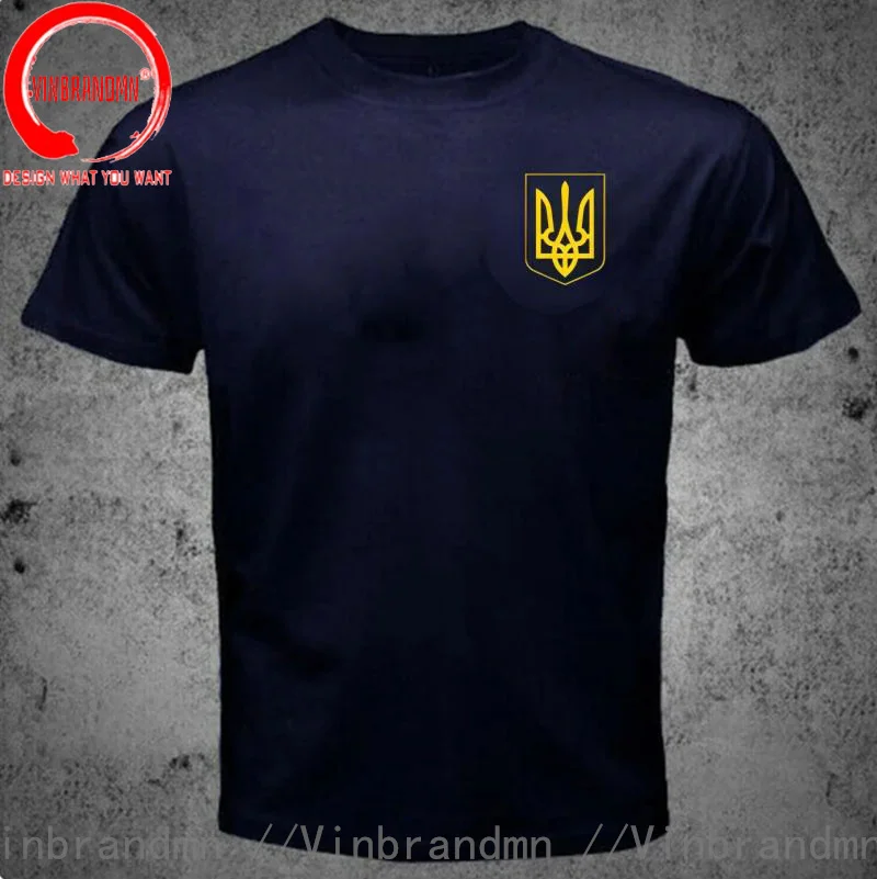 Zelensky Ukrainian Flag Ukraine Tryzub Symbols Men T-Shirt Army Green 100% Cotton Summer T Shirt Men Casual Father & Son T-Shirt