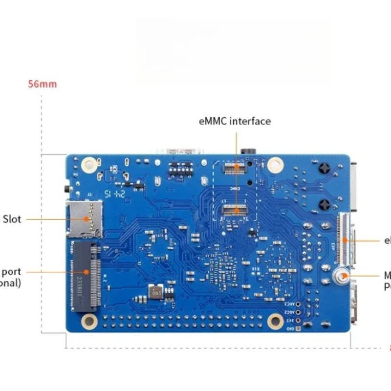 New Orange Pi 3B with the quad core RK3566 supports the eMMC module