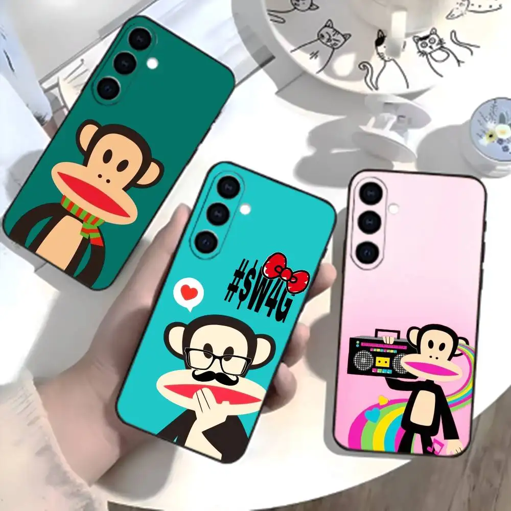Capa de celular fashion CUTE D-pauls-frank-s para Samsung Galaxy A73, A21s, A22, A31, A52, A53, A71, A41, capa preta macia