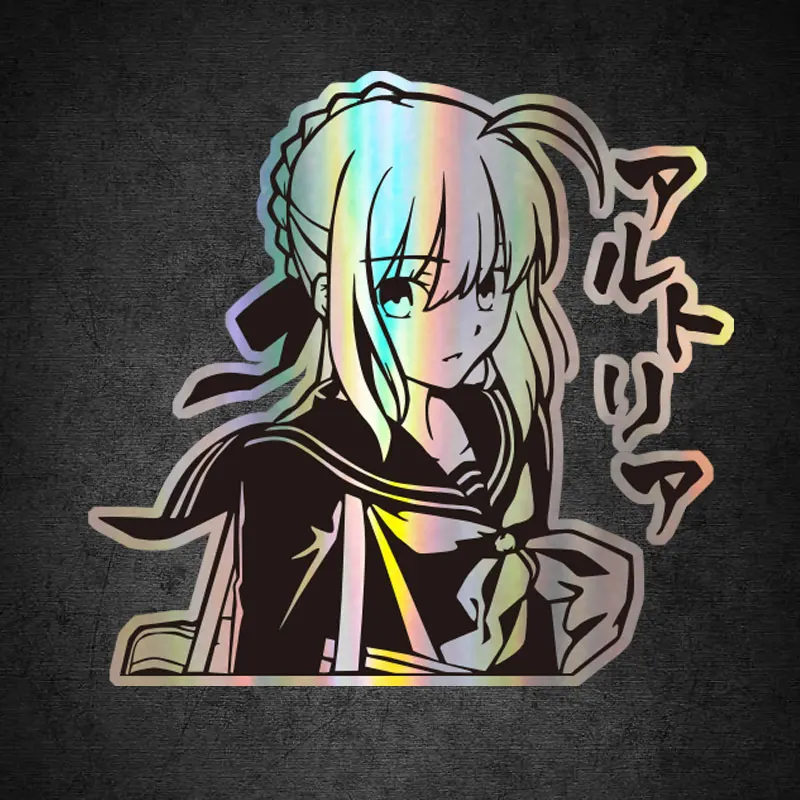 Fate/stay night Anime Holographic Laser Stickers, Decor Vinyl Decals for Car and Motorcycle