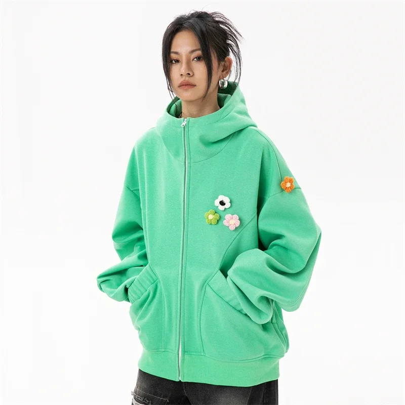 Hooded Zip-up Hoodies Women Harajuku Fall Clothes 2024 Women New in Sweatshirts 2000s Autumn Outdoor Clothes Y2k Women\'s Hoodie