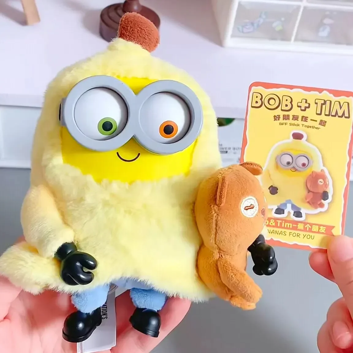 52TOYS Minions: Niedliche Plüschpuppen in Überraschungsbox, Vielseitiger Schlüsselanhänger, Dekoration für Rucksack und Tasche, Weiches Spielzeug, Geschenke – Detail 8