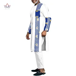Camicie e pantaloni da uomo africani Robe Hip Hop Bazin Riche 2 pezzi di set Africa Abbigliamento uomo Dashiki Abiti Costume Wyn1558