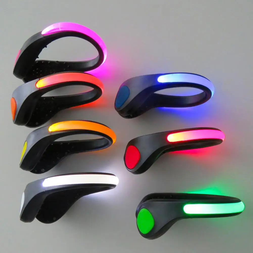 LED Luminous Shoe Clip Multiple Lighting Modes Super Bright Night Running Shoe Safety Clips Safety Light accesorios bicicleta