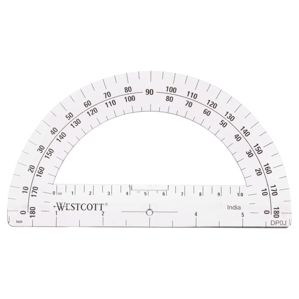 透明なプラスチック製分度器 6インチ 180度 二重測定 教材 耐久性のある透明定規 12個セット 教室用