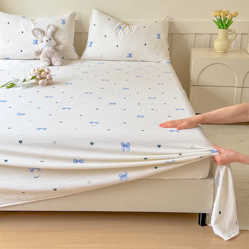 Drap de lit simple en fil Jacquard Double couche, quatre saisons, Simple et élégant, classe A, série de produits simples