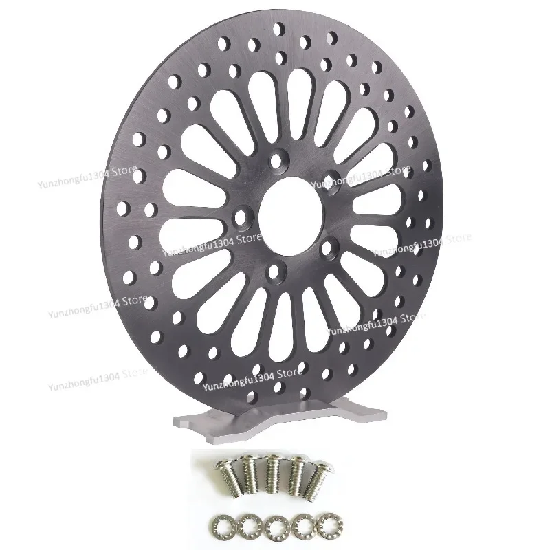 11.5'' Rear Rotor for Touring, Sportster, Softail, and  Partial Models, 1 Piece Gray Satin  (Not Polished)
