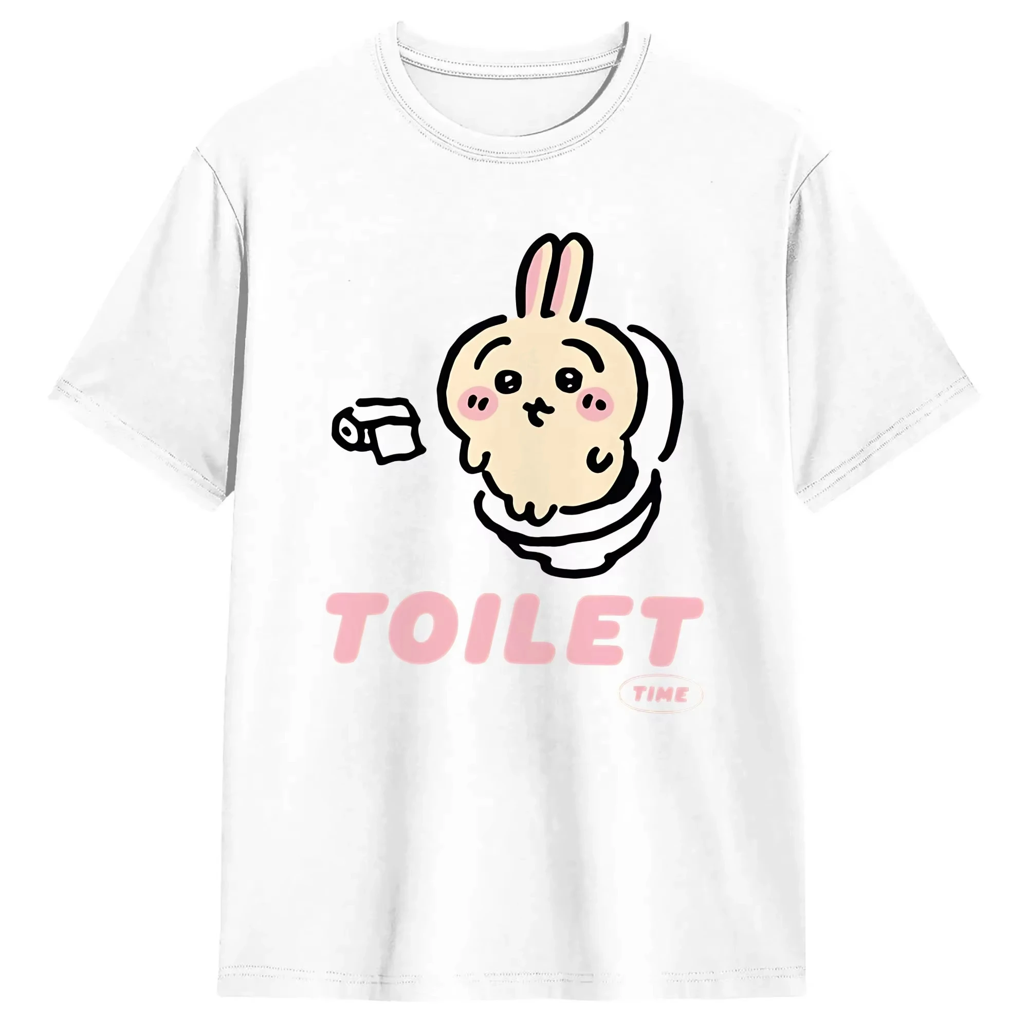 Chiikawa Cute Kawaii Anime Starry Tee Men's Women's Black Retro Cool Graphic Art Print Oversized Short Sleeve Streetwear Top