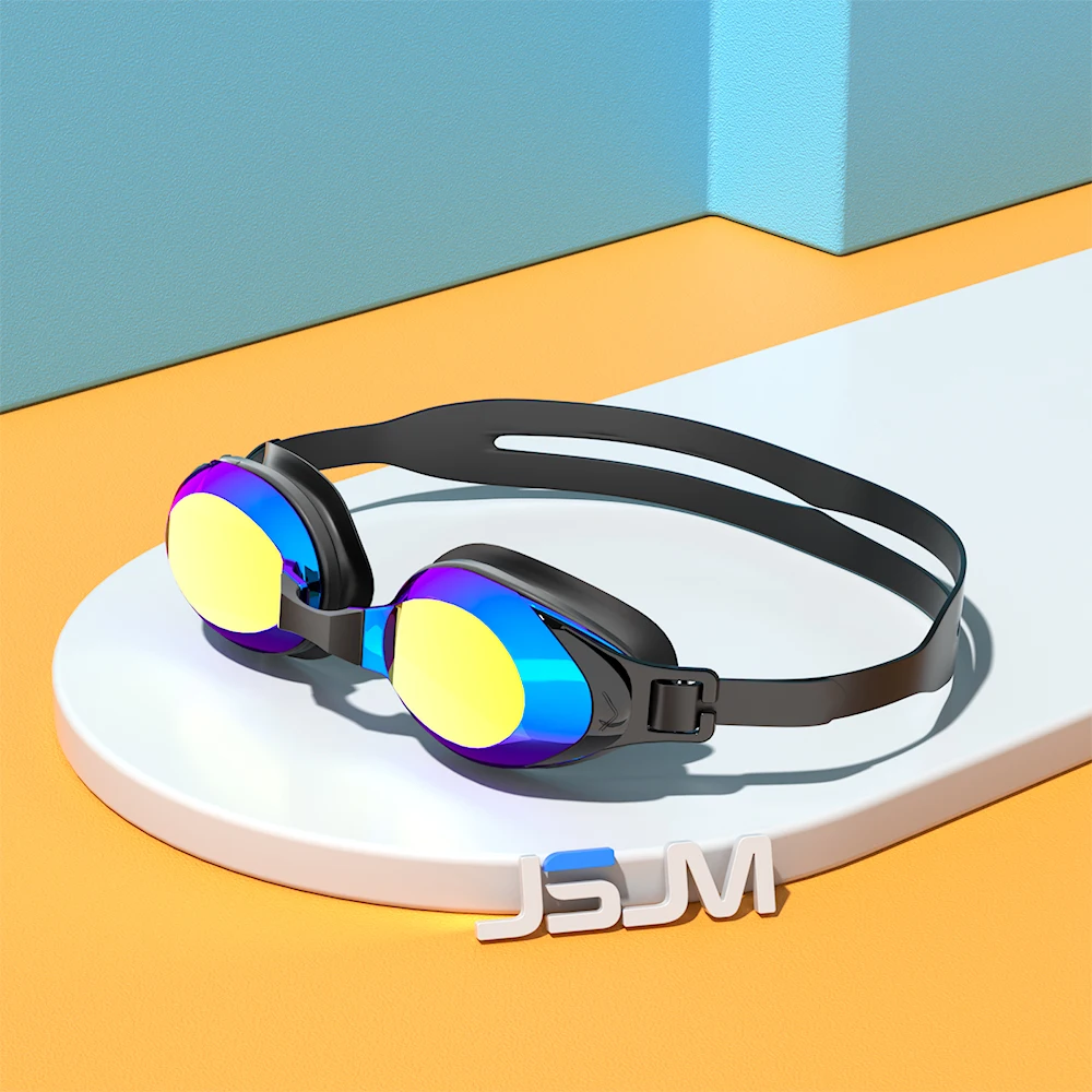 JSJM Gafas de natación UV antiniebla silicona ajuste profesional - imagen 4