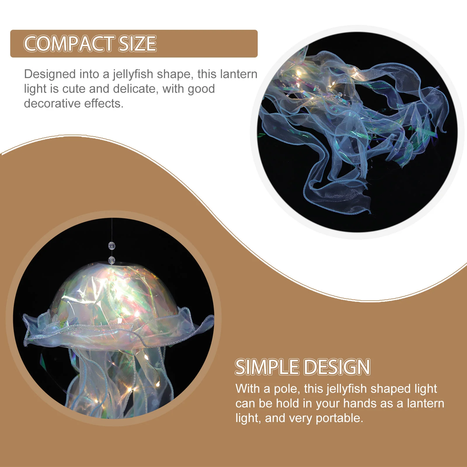 Jellyfish Light Night Lamp Lantern Hanging Nautical Decor Decorations Ocean Girls Room Lighting Style Up Aquarium Ornament