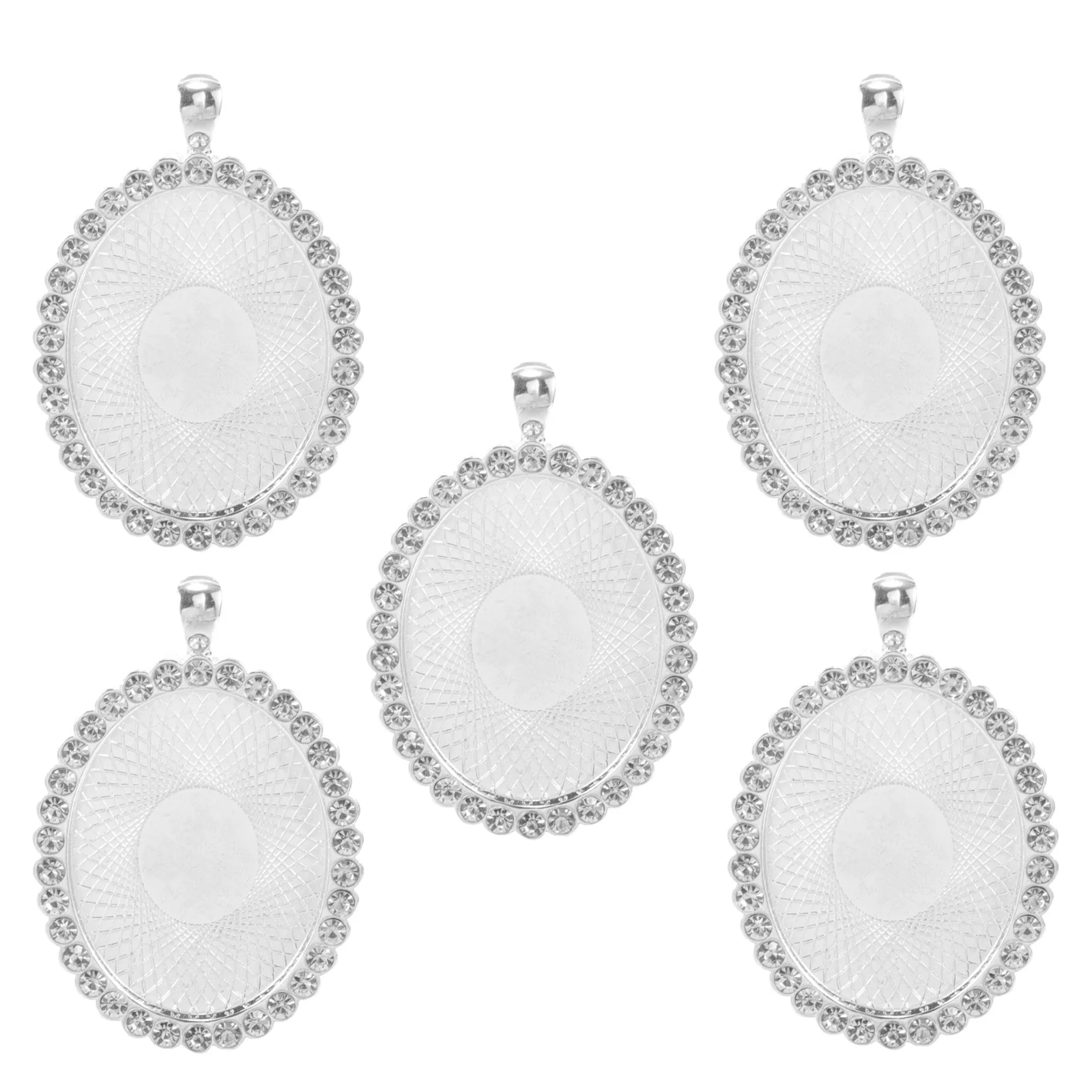 

5 шт., заготовки для подноса из цинкового сплава, DIY ободок, подвески, настройки для изготовления ожерелья, ювелирных изделий, подвески для рукоделия, заготовка ожерелья