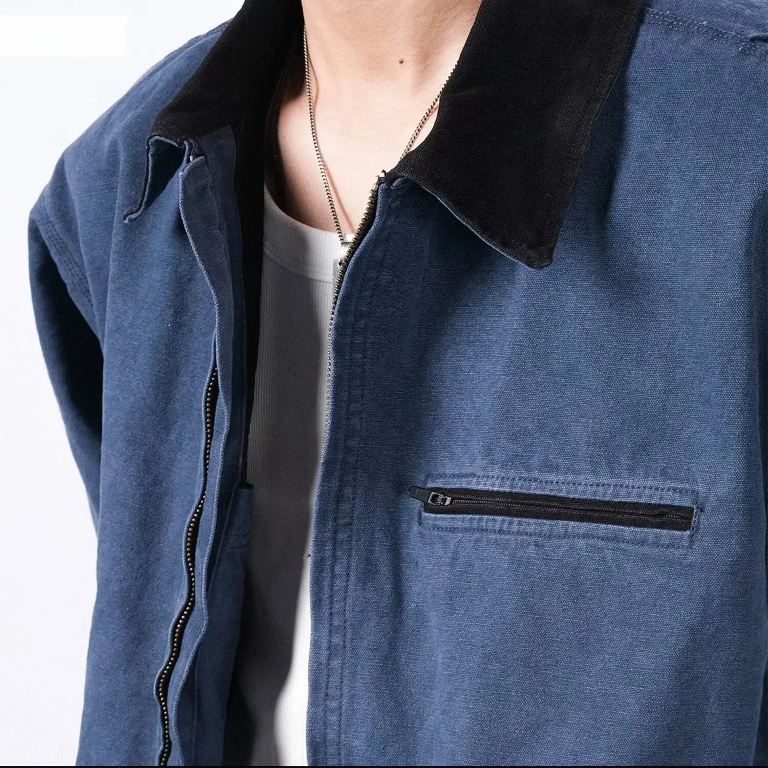 

Осенняя мужская куртка большого размера в американском ретро-стиле, уличная рабочая одежда, модный топ с длинным рукавом для пар, молодежная мода