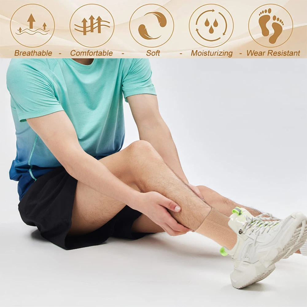 1Pcs Ankle Sleeves Brace Silicone Gel Moisture Heel Spa Socks Nursing Anti-dry Anti-crack Foot Pad Protect Skating Roller Riding