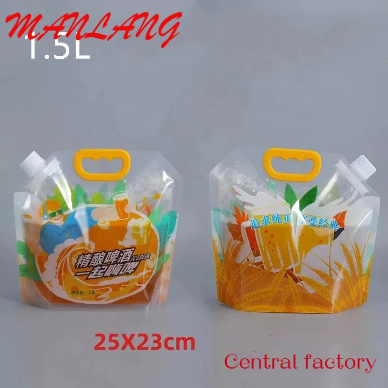 Custom  Hiking Portable Empty LDPE Drinking Containers 1.5L Gallon Storage Packaging Water Plastic Bag 5 Liter With Screw