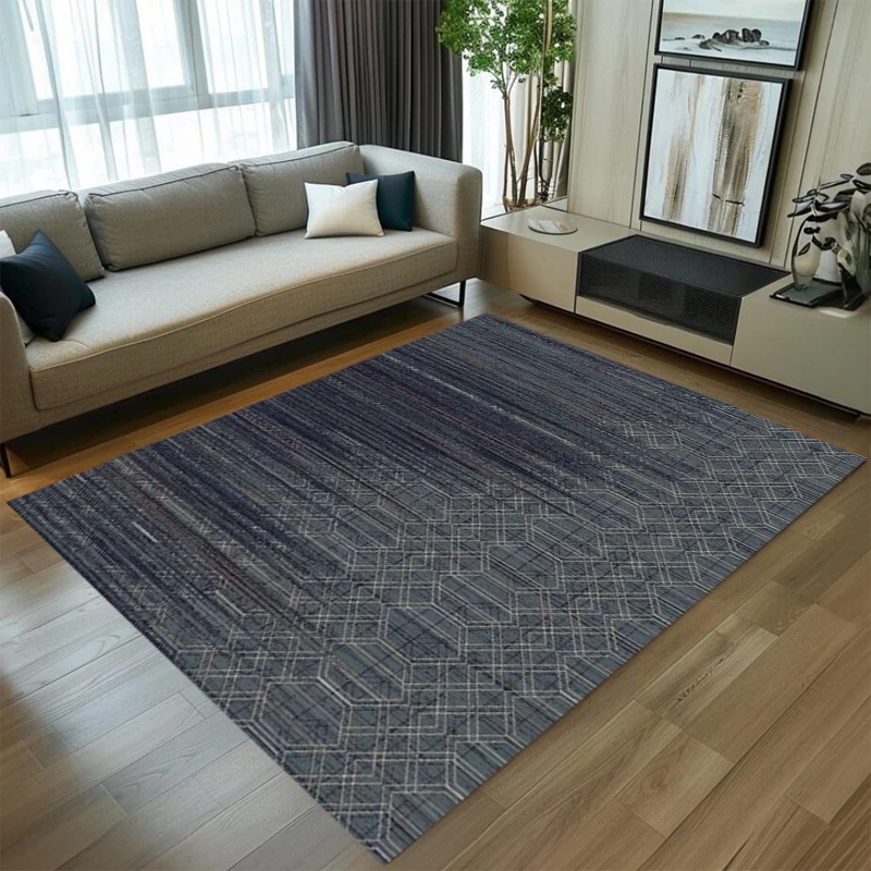 Hard Wearing Easy Clean Area Rug Vintage Geometric Striped Floor Carpet for Living Room Bedroom Apartment Home Thanksgiving