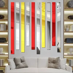 Selbstklebende 3D-Wandfliesenaufkleber, DIY-Spiegel, Dachkante, Acrylkunstdekor, Hintergrundfernseher 8 Hauptverkaufsspiegeldecke - №4