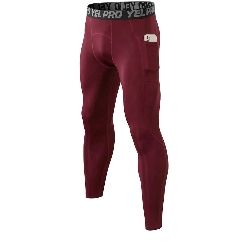 Pantalon de fitness doublé de sourire pour homme, pantalon d'entraînement à fond, poche PRO Tight, pantalon de sport de course commandé, automne et hiver