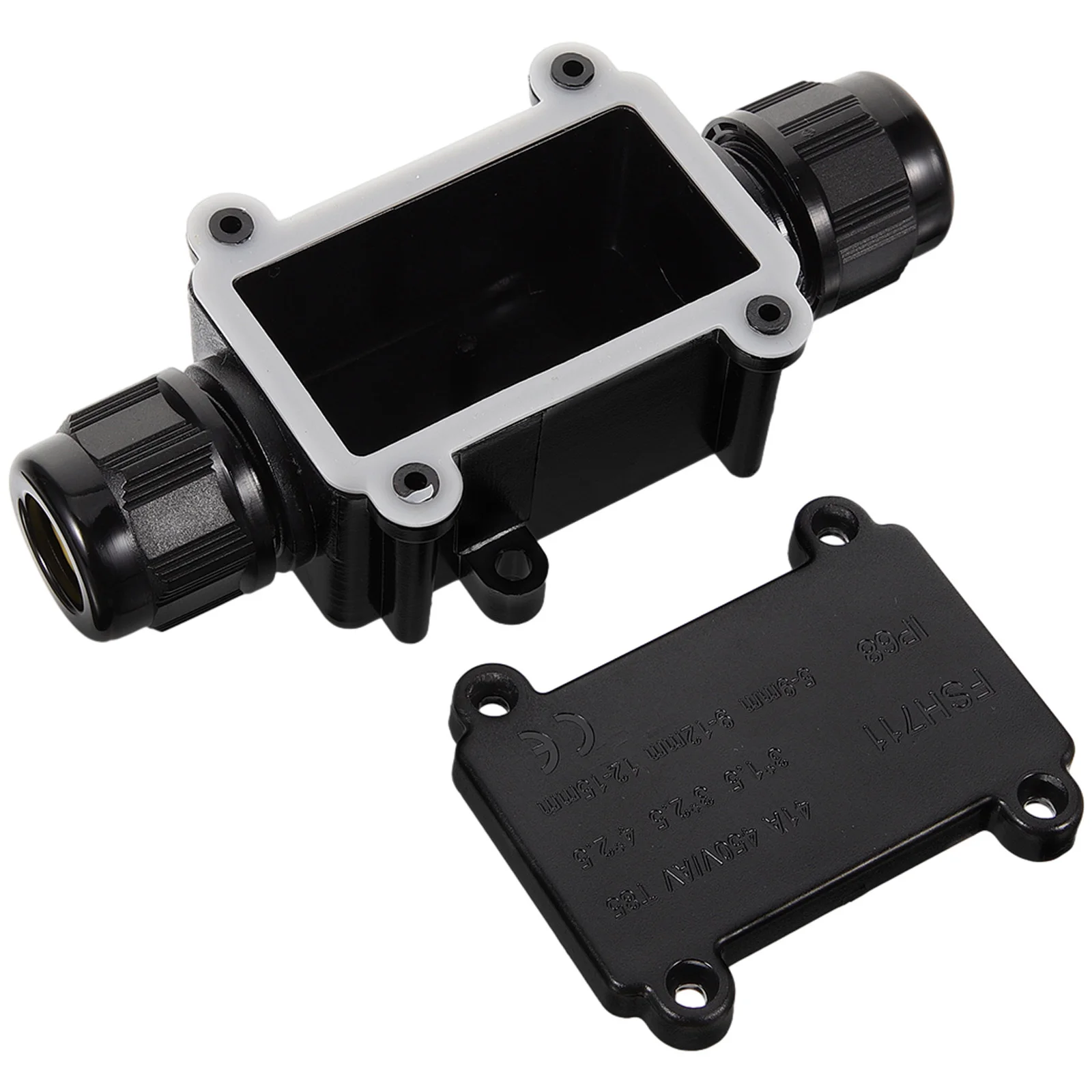 

Waterproof Junction Box 2-Way Ip66 Plastic Electrical Enclosure For Outdoor Cable Connection Underground