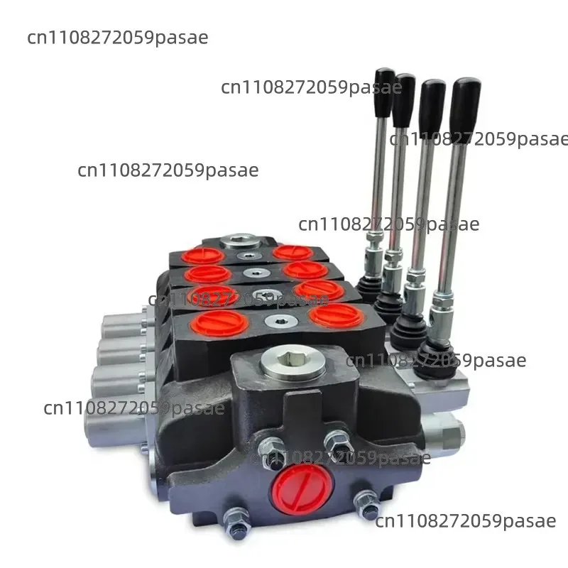 SD25 Hydraulic 4 Spool Hydraulic Distributor Directional Sectional Manual Lever Control Valve