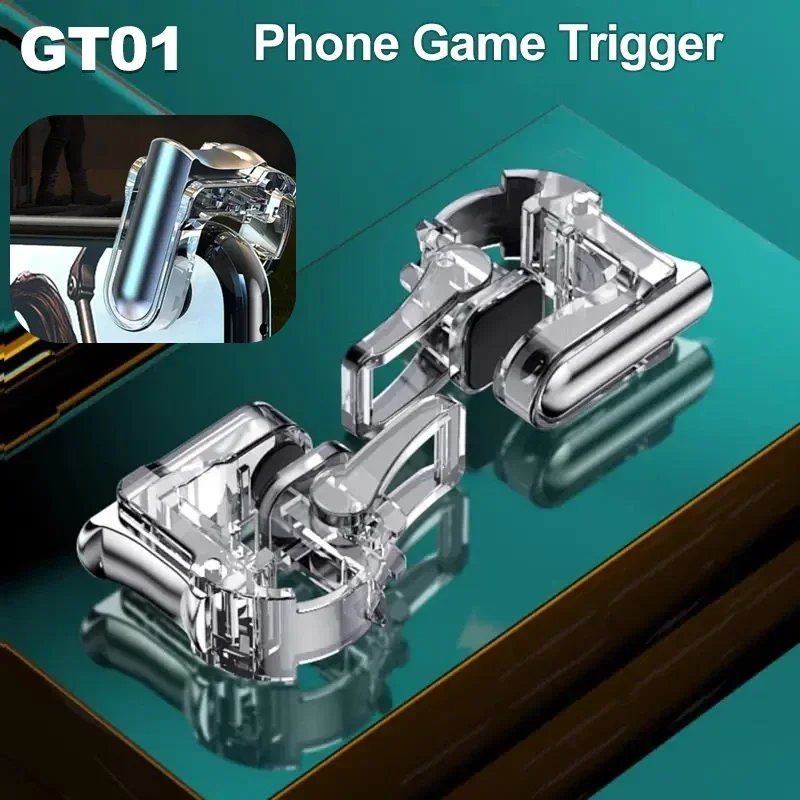 

GT01 Mobile Phone Gaming Trigger Controller Gamepad Joystick Aiming Shooting L1 R1 Key Button for IOS Android PUBG Game Handle