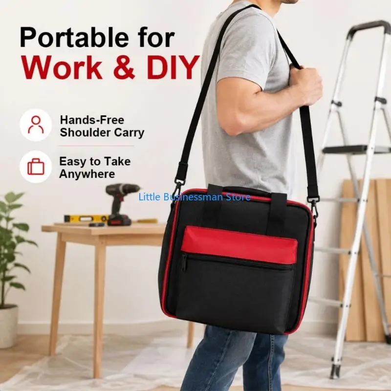 Garage Tool Holdall with Front Pocket and Main Area Shoulder Carry Tool Bag M76A