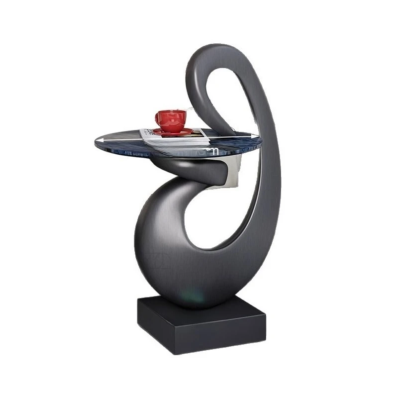 

Side few creative light luxury high-end cream bedside sofa corner few French modern small coffee table table