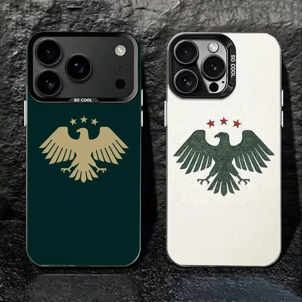 Cool Art SYRIA-A F-Flag Phone Case For iPhone 17,16,15,14,13,12,Plus,Pro Max,XS,Colored Silver Plated Inside Cover
