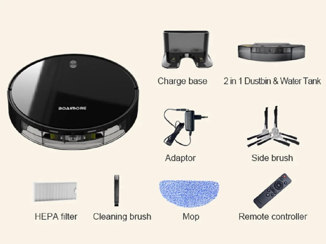 Robot Vacuum Cleaner Combo Mop With 3500PA Smart Wireless APP Control Floor Sweeping Machine  Self-Charging For Home Robotic