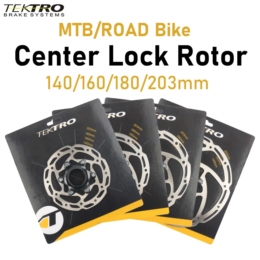 Tektro Center Lock Rotor Mountain Bike Centerlock Discs TR160-35 Road Bike Disc 140 160 180 203mm Bicycle Record MTB Parts