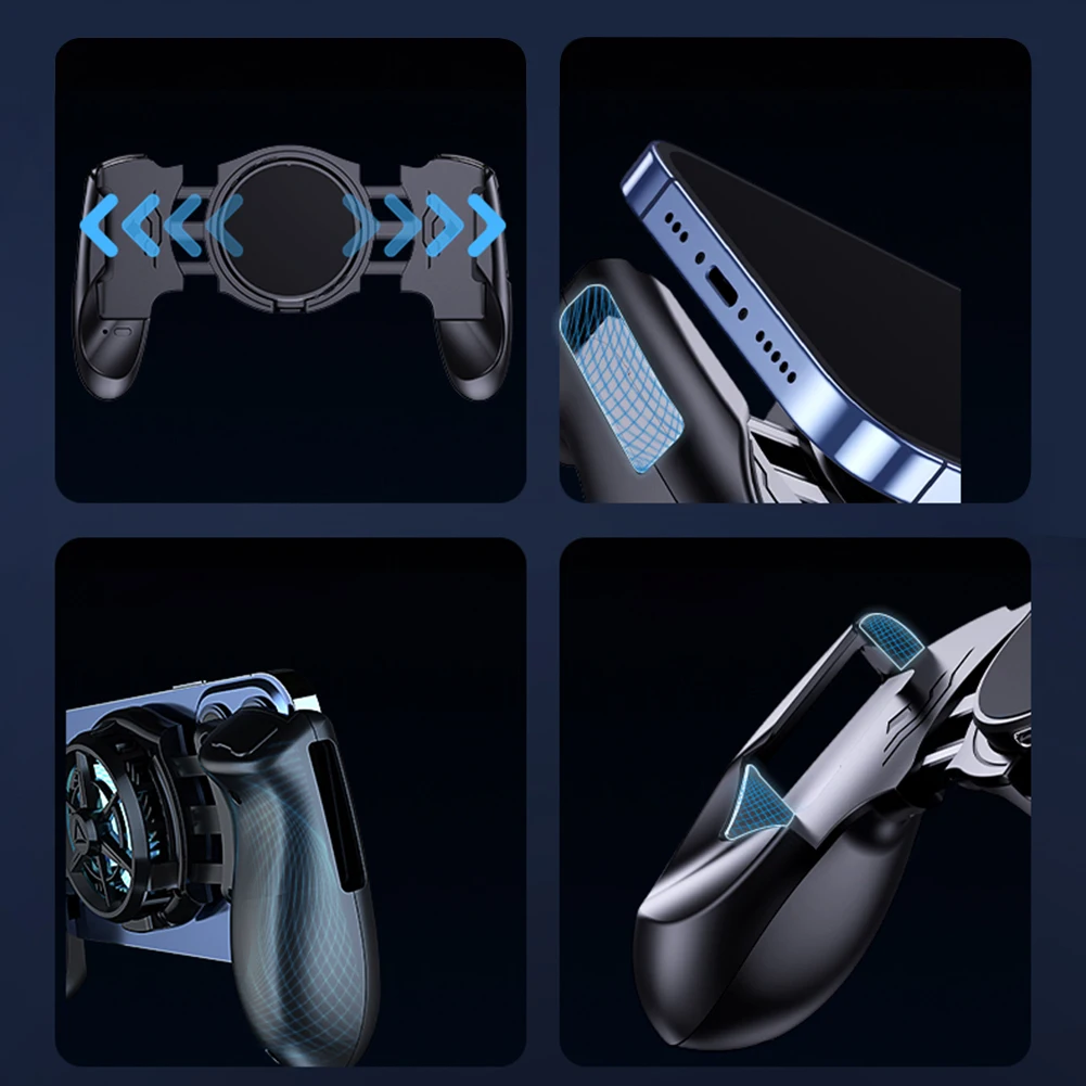 Controller di gioco per allungamento del telefono cellulare con ventola di raffreddamento Controller di gioco mobile Controller per telefono Joystick per Android e iPhone