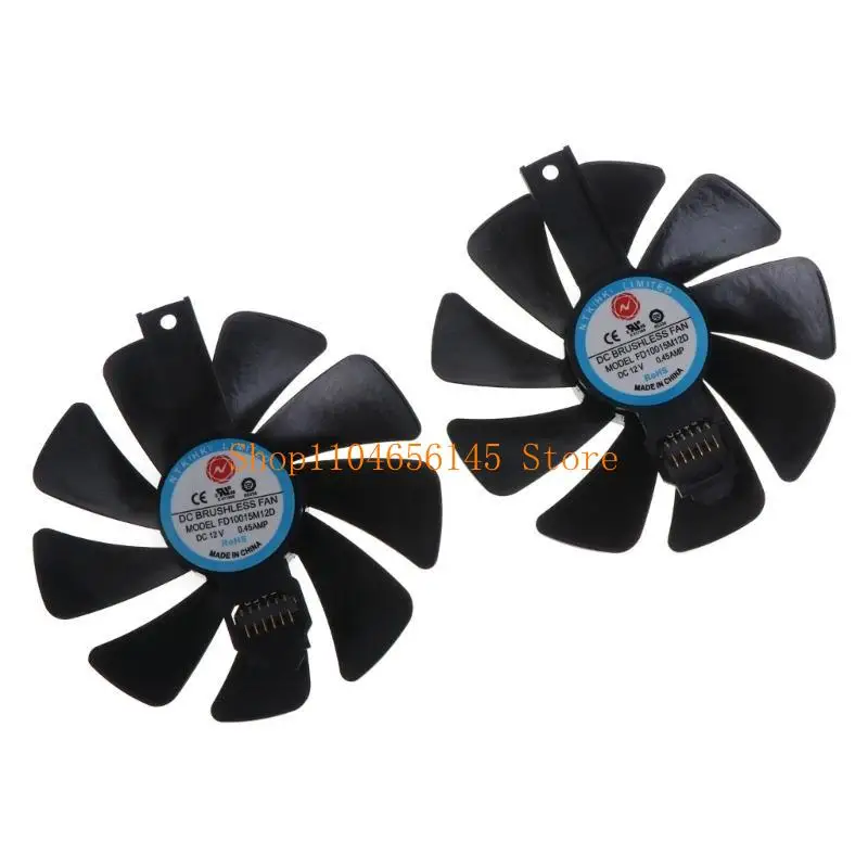 652F 1/2 Pieces 95mm FD10015M12D 6Pin Graphics Card Cooling Fan For Sapphire RX 5700XT RX5700 RX5600XT RX5500XT VGA Cooler view 4