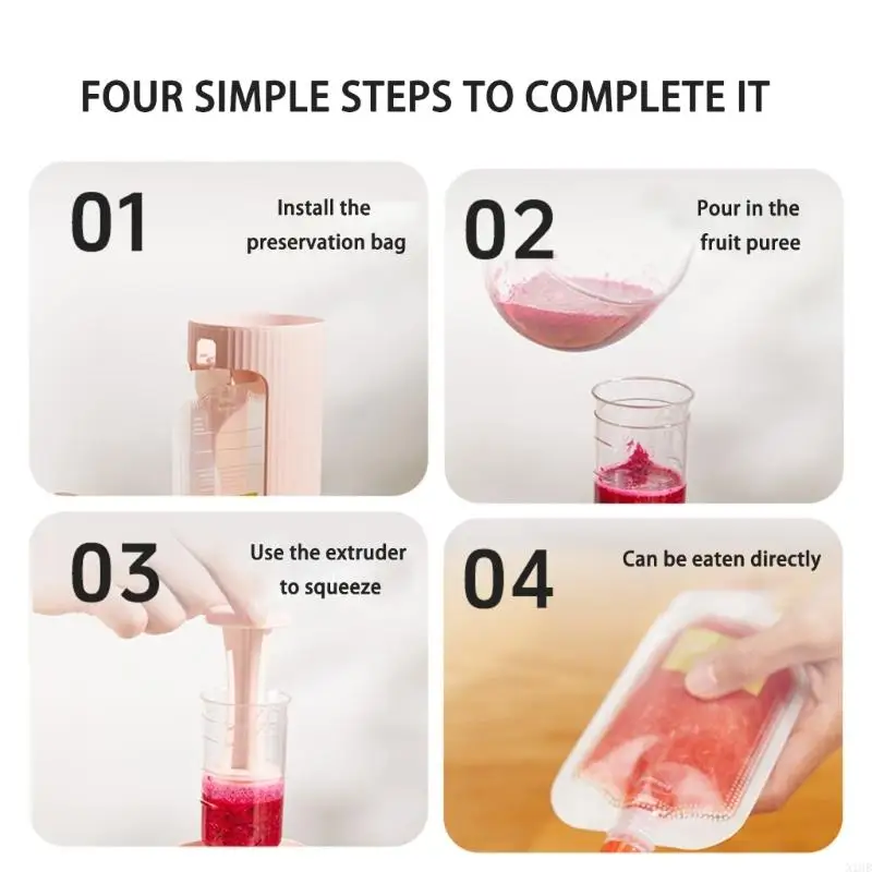 

Постоянный образец набор пюре из фруктового пюре включает в себя 10 мешочков для хранения.