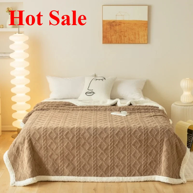 

2025 New A Tapestry Blanket Tafurong Lamb Wool Blanket Thickened Warm Leisure Office Nap Blanket