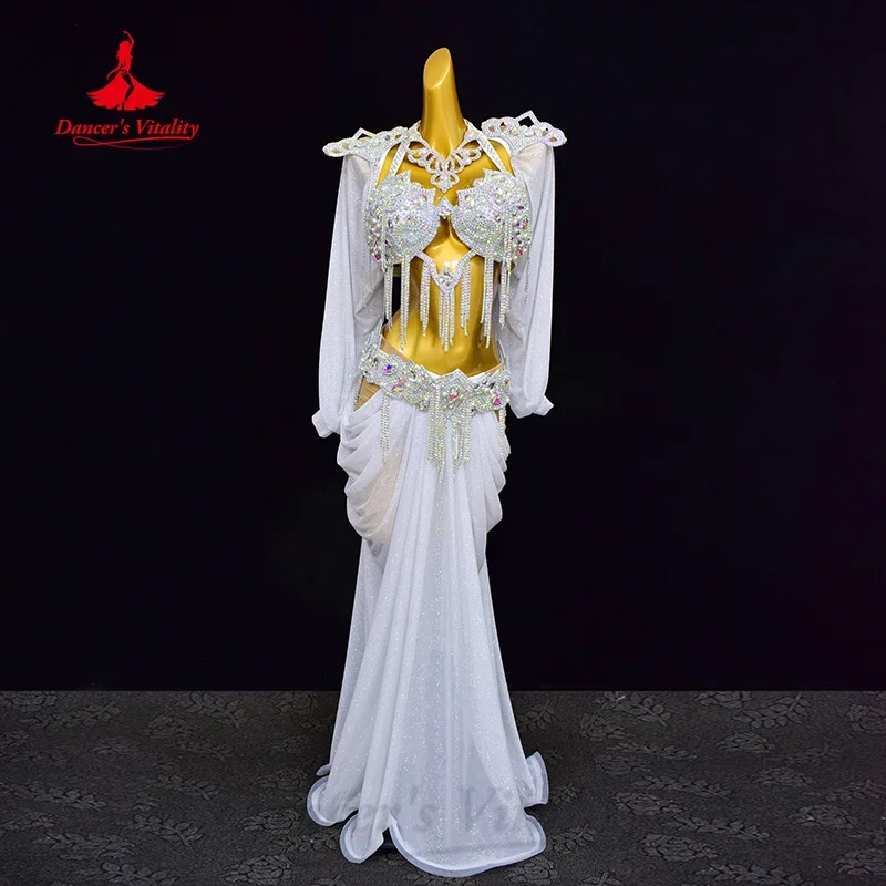 

Belly Dancing Set Women's Customized Luxury Rhinestone Professional Performance Costumes Oriental Dance Competition Clothing