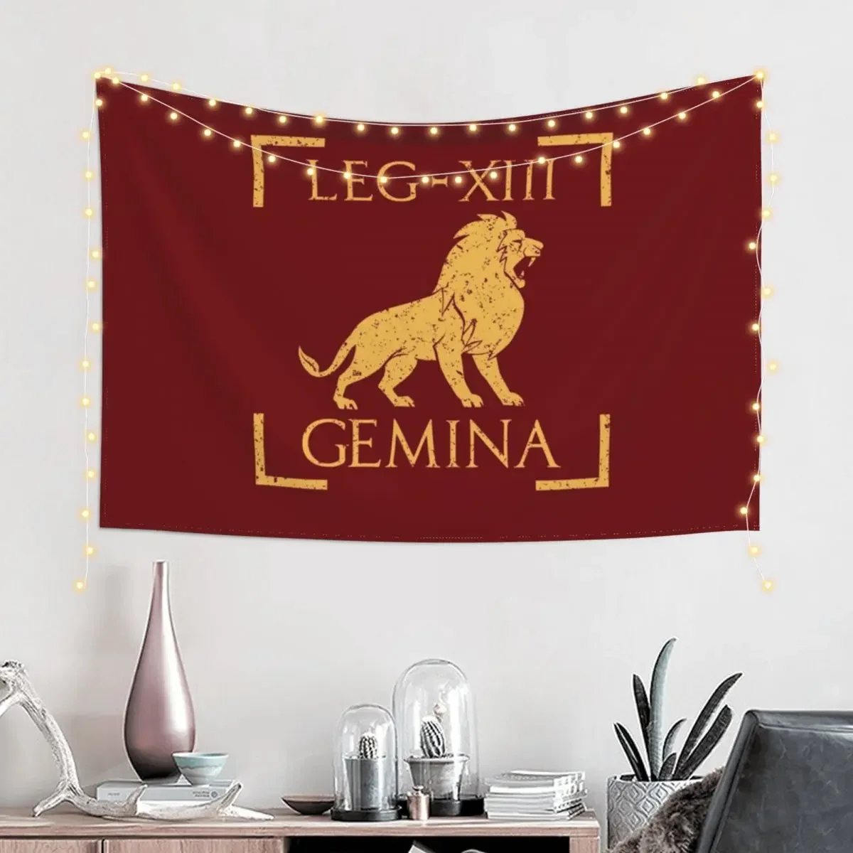 Legio XIII Gemina Lion Emblem Roman Legion Tapestry Decoration For Bedroom Room Decor Korean Style Tapestry