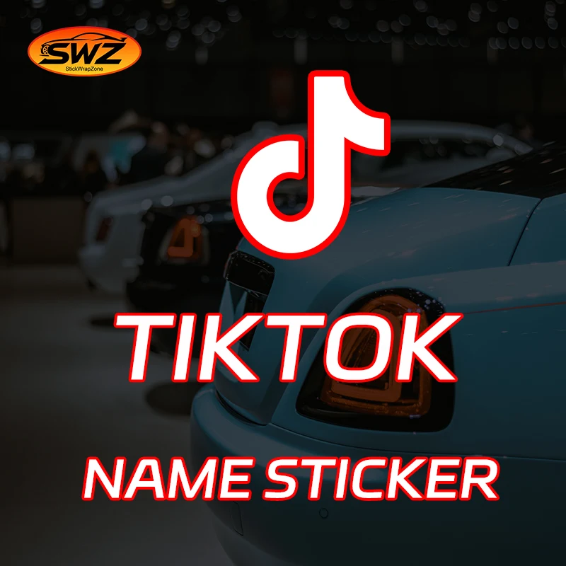 

TikTok Custom Name Sticker – Personalized Vinyl Car Decal with Glossy Finish, Durable Waterproof PVC, Free Preview